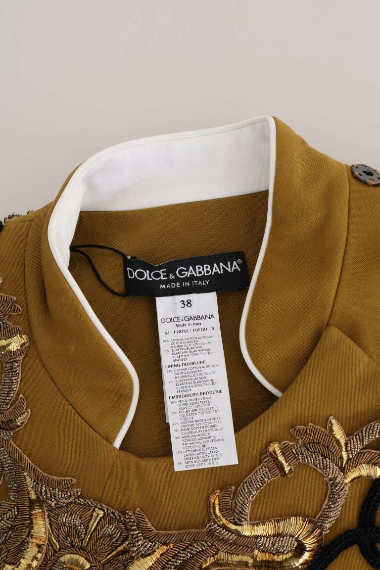Dolce & Gabbana Yellow Crystal Cross Vest Jacket -   -  Dolce & Gabbana.
