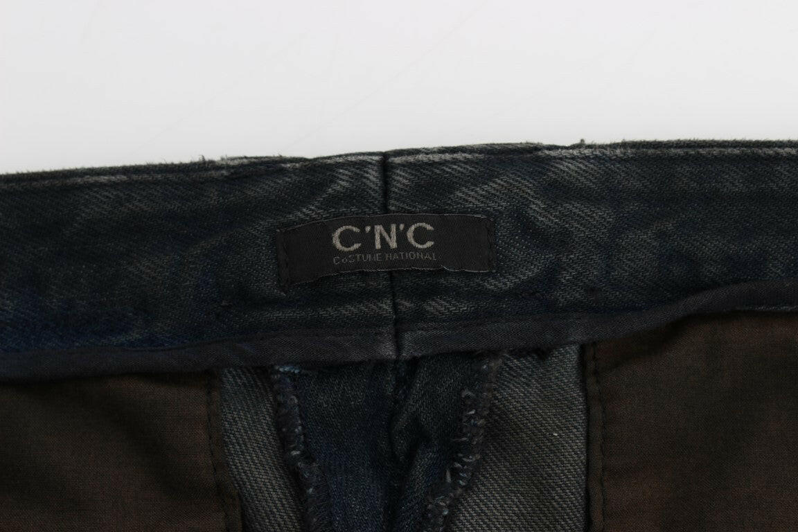 Costume National Blue Cotton Slim Pants Denim Jeans -   -  Costume National.