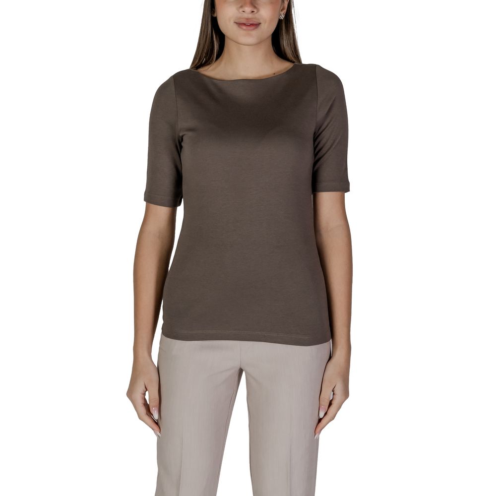 Street One Brown Cotton T-Shirt -   -  Street One.