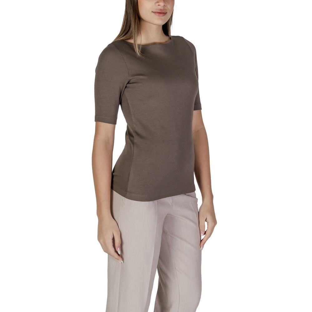 Street One Brown Cotton T-Shirt -   -  Street One.
