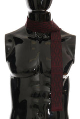 Dolce & Gabbana Bordeaux Silk Crown Chili Scarf -   -  Dolce & Gabbana.