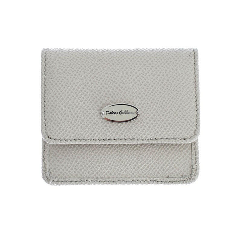 Dolce & Gabbana White Dauphine Leather Case Wallet -  Leather Accessory for Men -  Dolce & Gabbana.