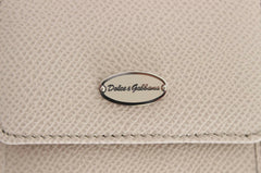 Dolce & Gabbana White Dauphine Leather Case Wallet -  Leather Accessory for Men -  Dolce & Gabbana.