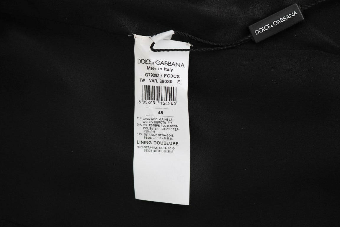 Dolce & Gabbana Gray Wool Patterned Slim Vest -  Vests for Men Suits -  Dolce & Gabbana.