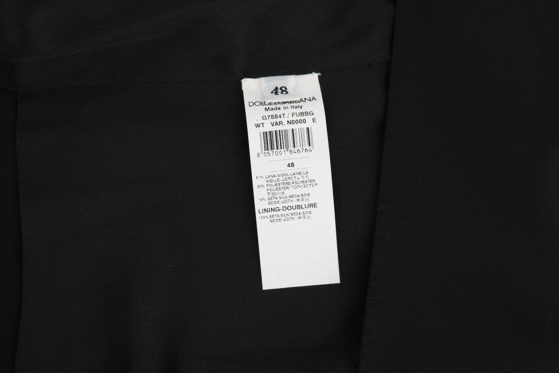 Dolce & Gabbana Black Wool Silk Vest -  Vests for Men Suits -  Dolce & Gabbana.