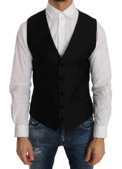 Dolce & Gabbana Black Polka Dot Pattern Vest -  Vests for Men Suits -  Dolce & Gabbana.