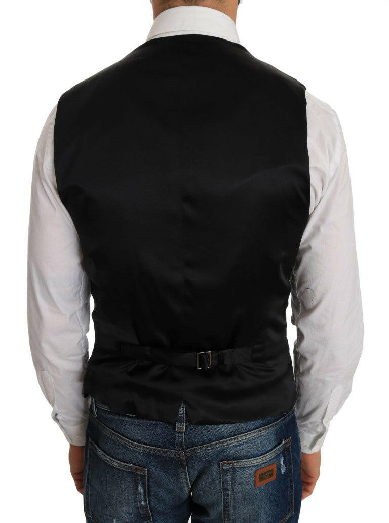 Dolce & Gabbana Black Polka Dot Pattern Vest -  Vests for Men Suits -  Dolce & Gabbana.