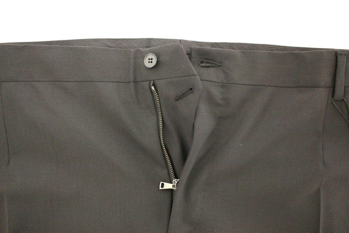 Dolce & Gabbana Black Wool Stretch Pleated Pants -   -  Dolce & Gabbana.