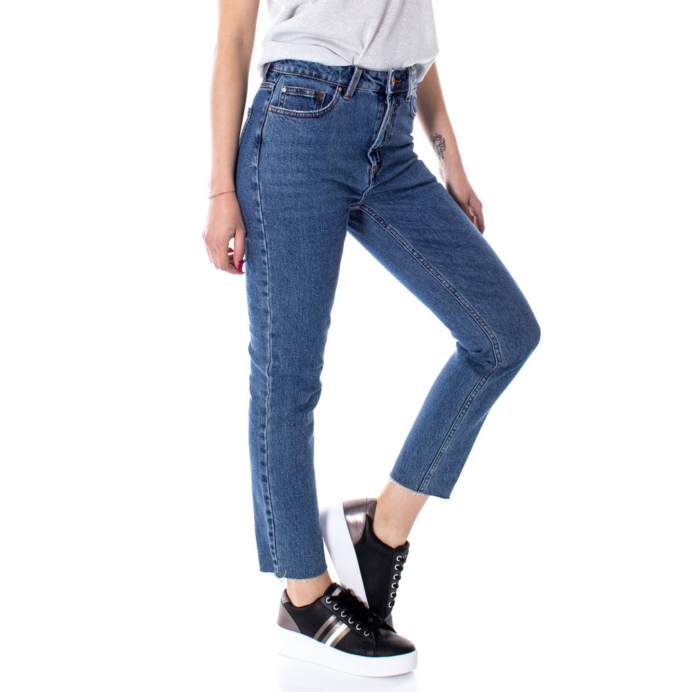 Only Blue Cotton Mom Jean -   -  Only.