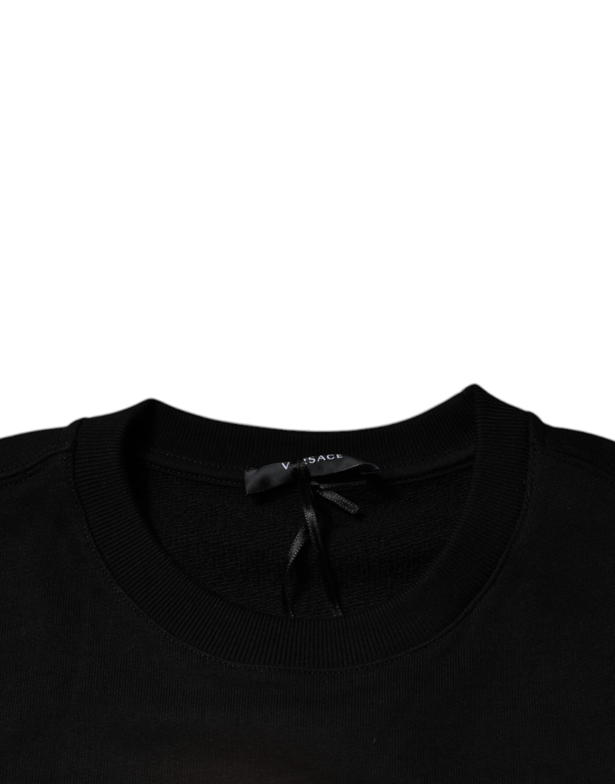 Versace Black Medusa Fleece Men Crew Neck Sweatshirt Sweater -   -  Versace.