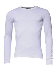 Dolce & Gabbana White Crown Crew Neck Cotton Pullover Sweater -   -  Dolce & Gabbana.