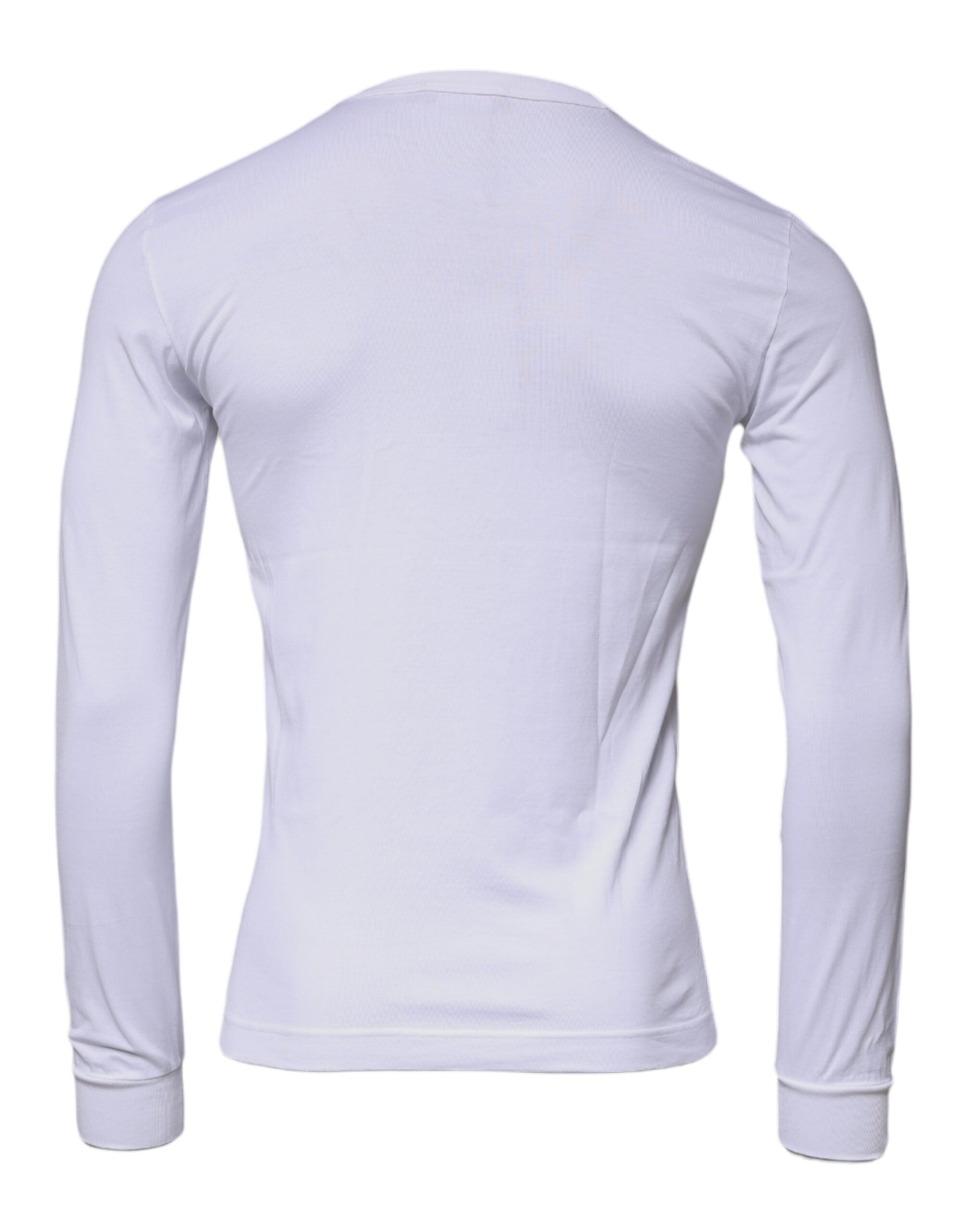 Dolce & Gabbana White Crown Crew Neck Cotton Pullover Sweater -   -  Dolce & Gabbana.