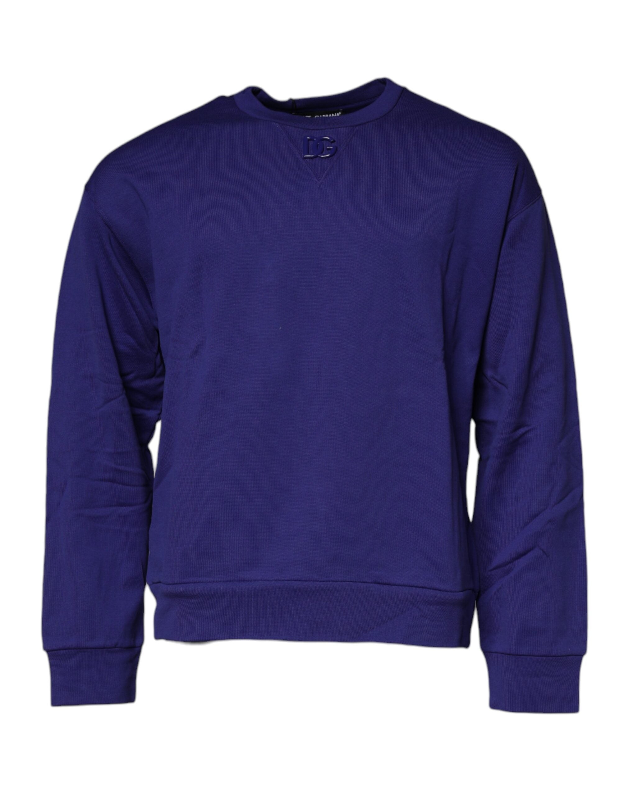 Dolce & Gabbana Blue Cotton Crew Neck Men Pullover Sweater -   -  Dolce & Gabbana.