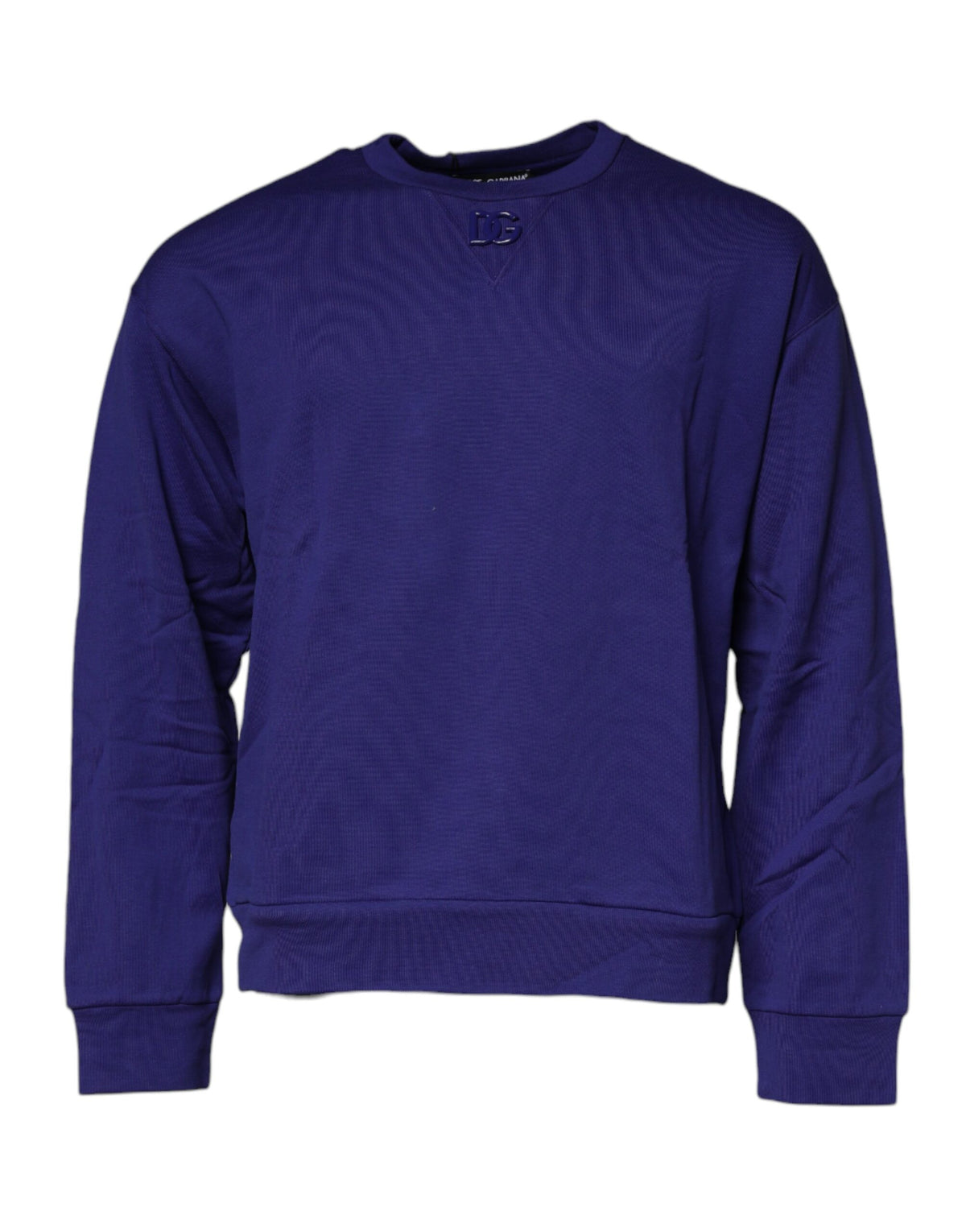 Dolce & Gabbana Blue Cotton Crew Neck Men Pullover Sweater -   -  Dolce & Gabbana.
