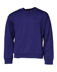 Dolce & Gabbana Blue Cotton Crew Neck Men Pullover Sweater -   -  Dolce & Gabbana.