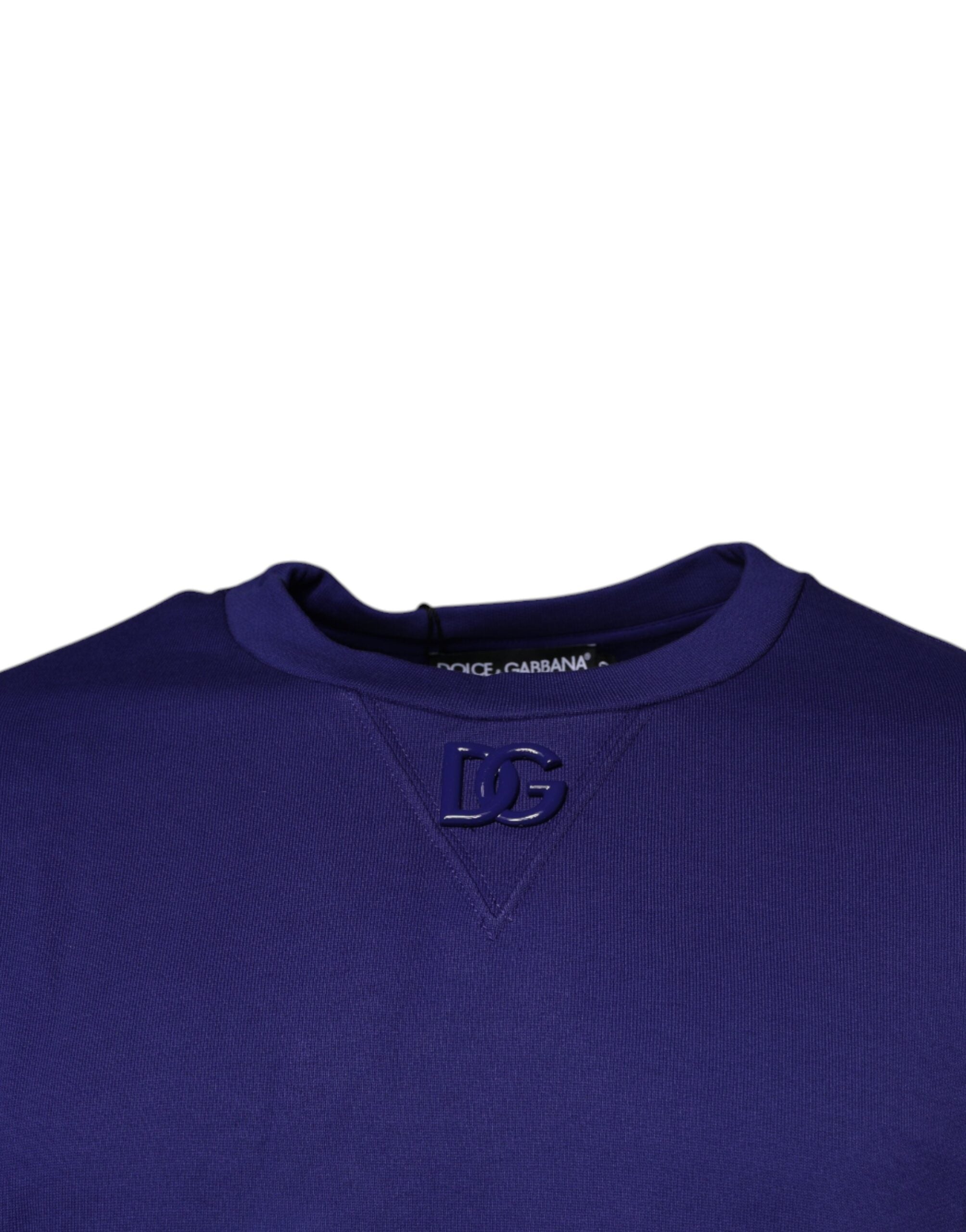 Dolce & Gabbana Blue Cotton Crew Neck Men Pullover Sweater -   -  Dolce & Gabbana.