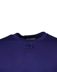 Dolce & Gabbana Blue Cotton Crew Neck Men Pullover Sweater -   -  Dolce & Gabbana.