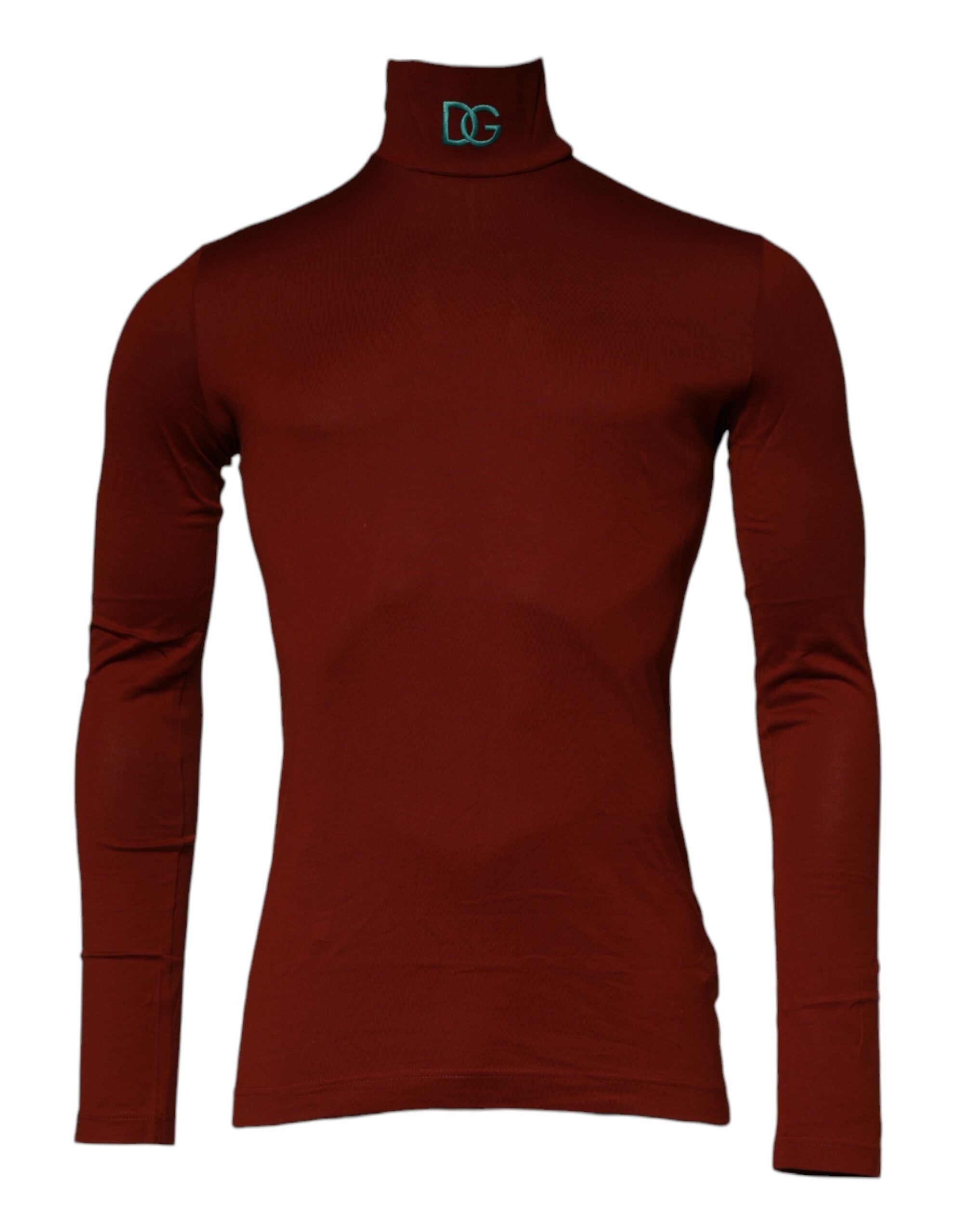 Dolce & Gabbana Red Cotton Turtleneck Men Pullover Sweater -   -  Dolce & Gabbana.