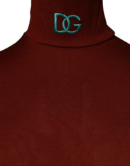 Dolce & Gabbana Red Cotton Turtleneck Men Pullover Sweater -   -  Dolce & Gabbana.