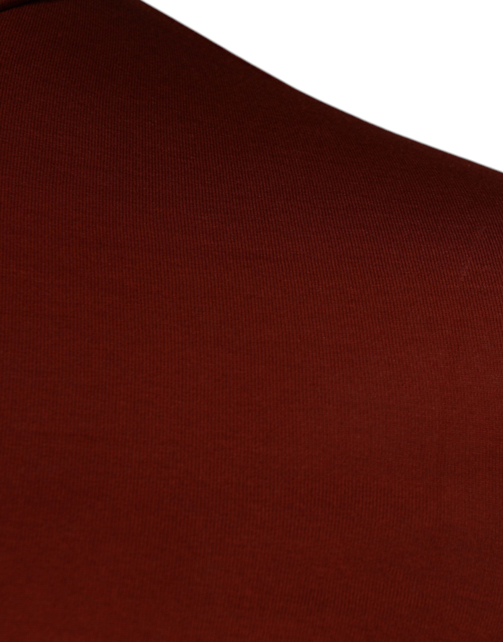 Dolce & Gabbana Red Cotton Turtleneck Men Pullover Sweater -   -  Dolce & Gabbana.