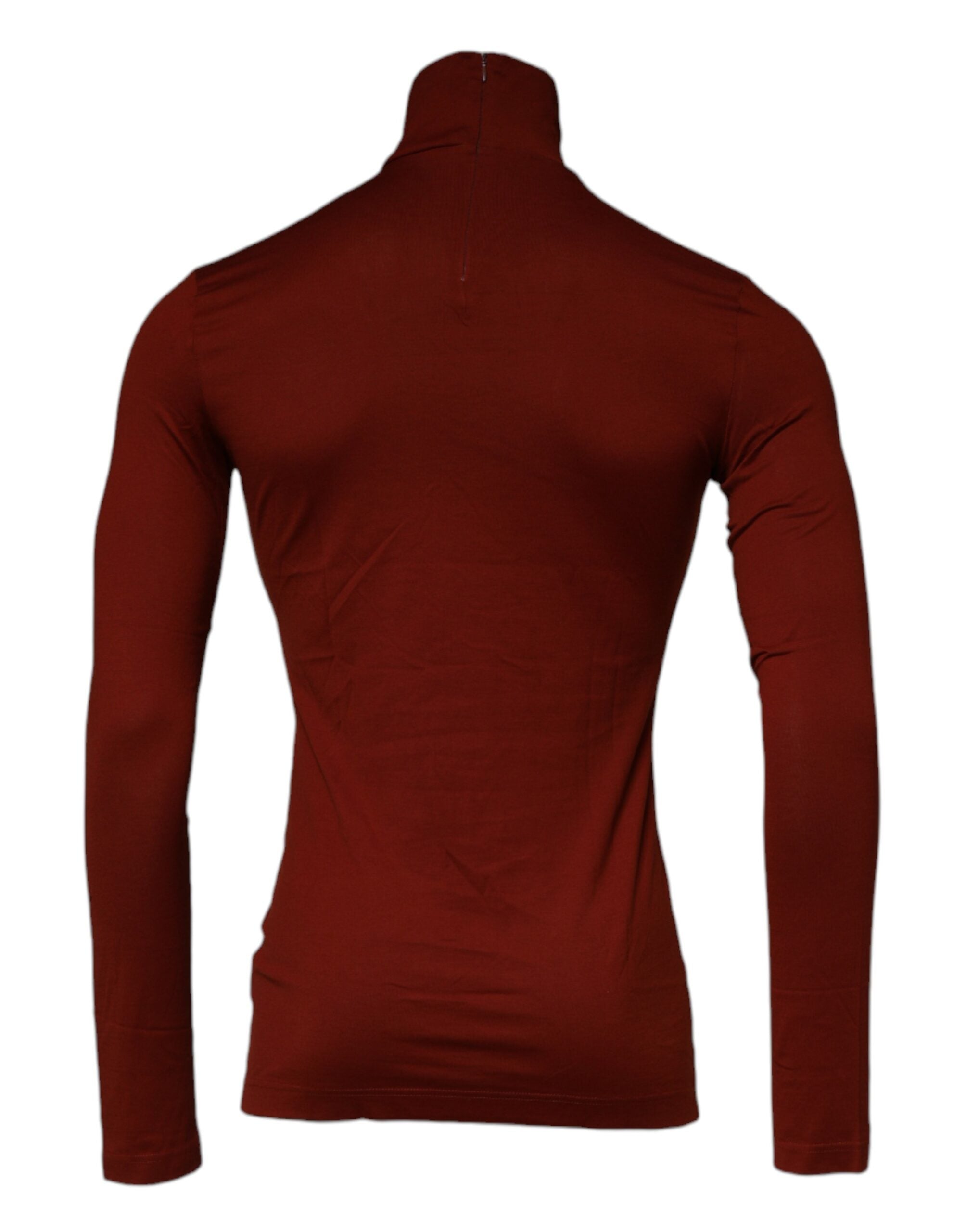Dolce & Gabbana Red Cotton Turtleneck Men Pullover Sweater -   -  Dolce & Gabbana.