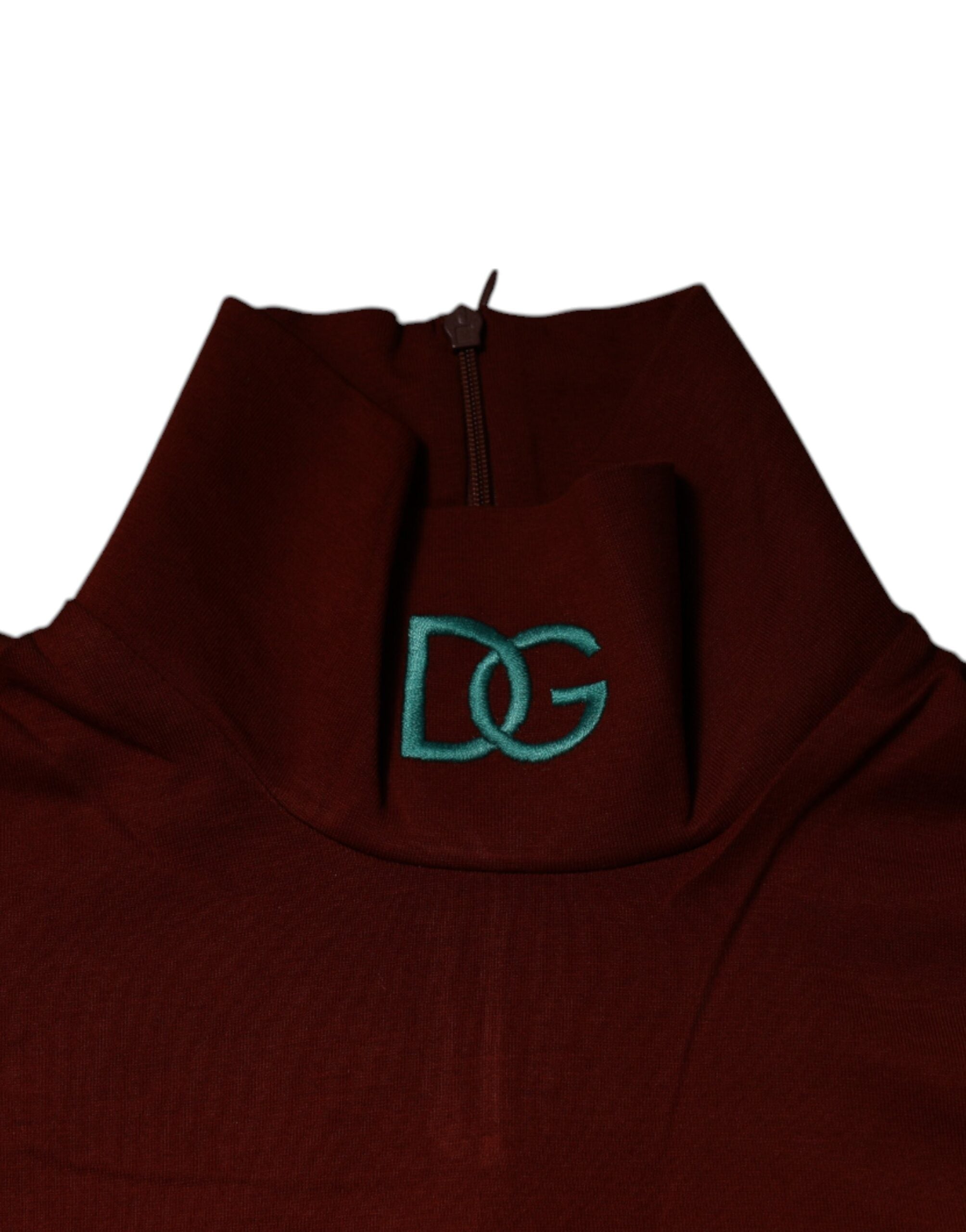 Dolce & Gabbana Red Cotton Turtleneck Men Pullover Sweater -   -  Dolce & Gabbana.