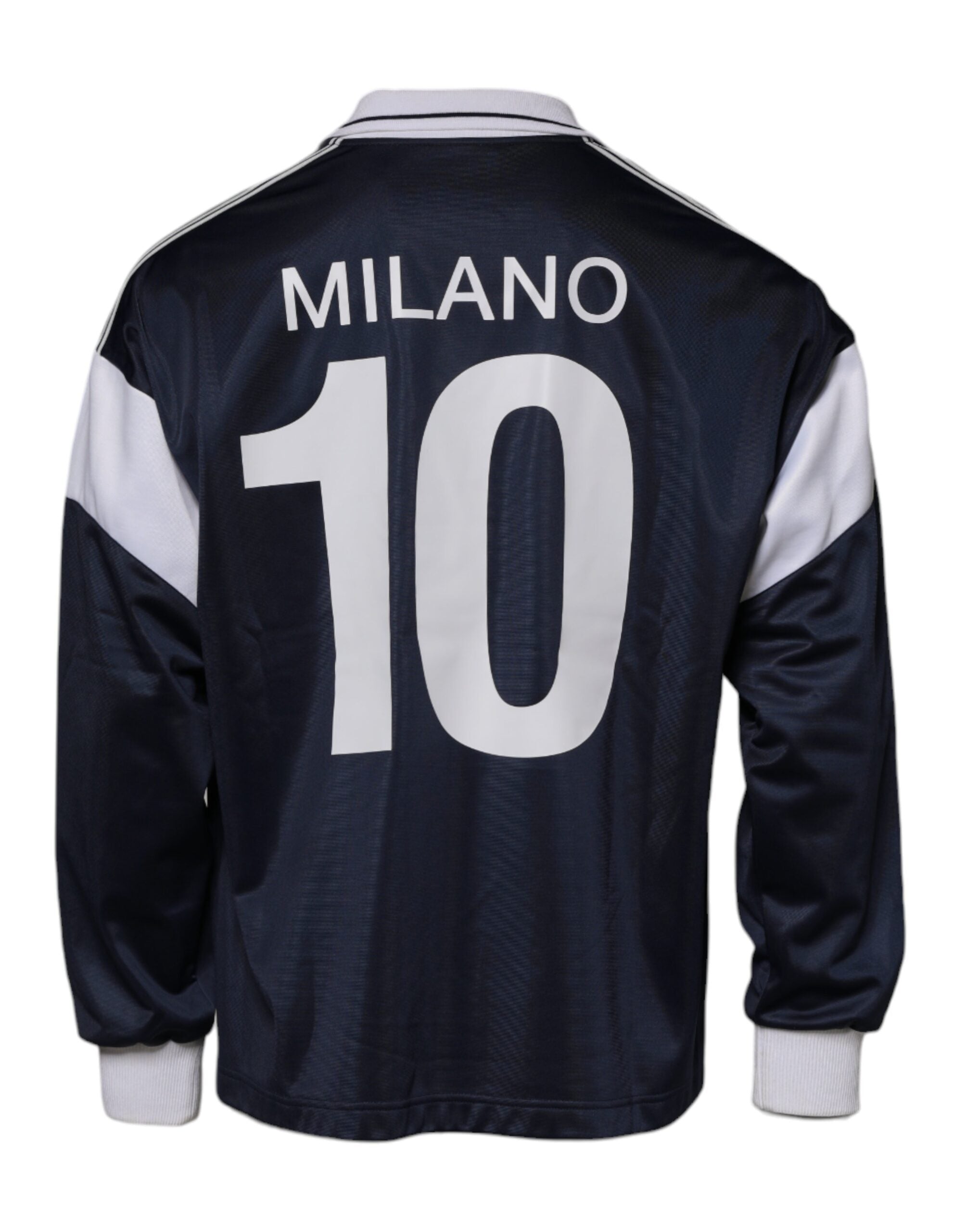 Dolce & Gabbana Blue Logo Jersey Collared Pullover Sweater -   -  Dolce & Gabbana.