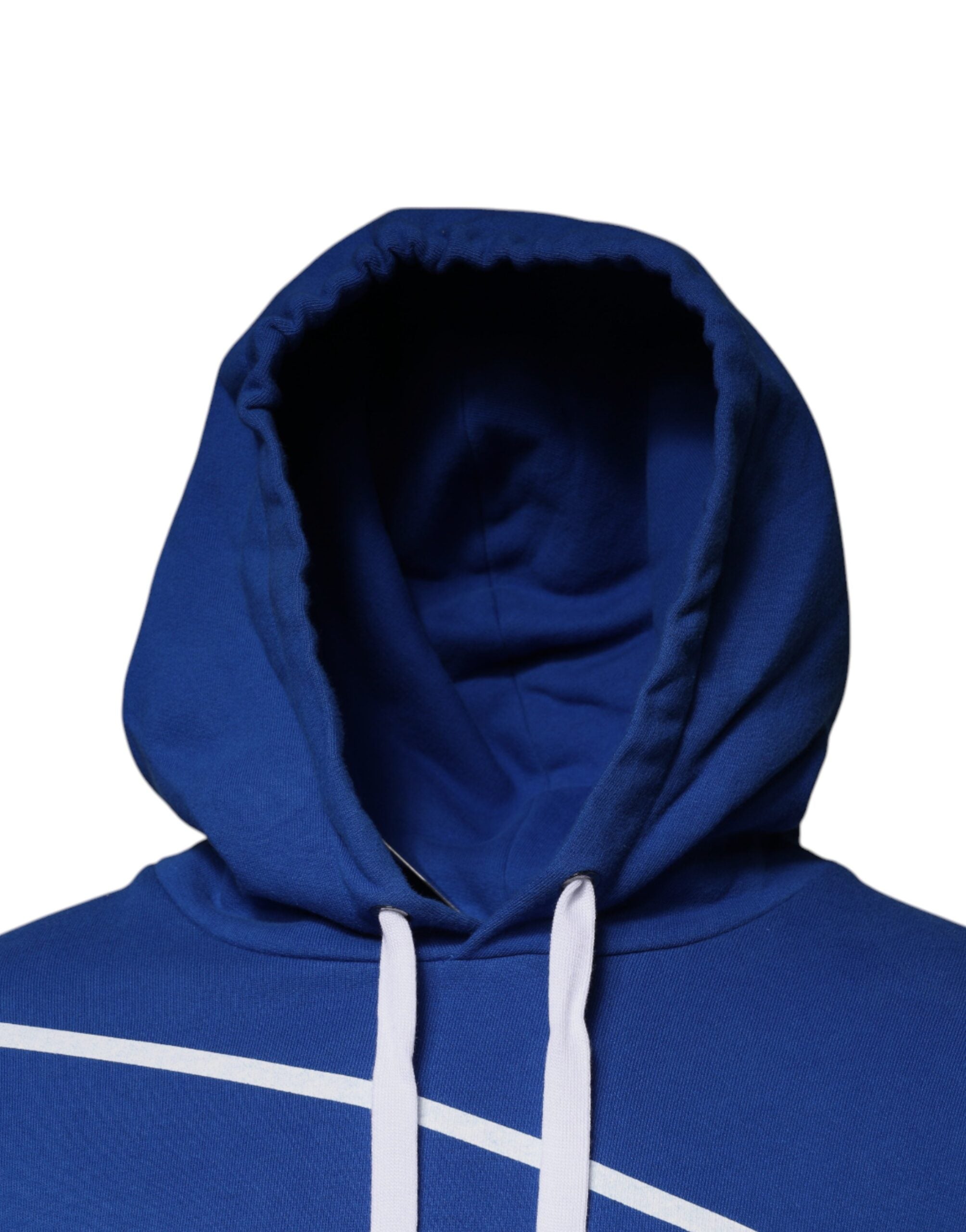 Dolce & Gabbana Blue Logo Print Hooded Sweatshirt Sweater -   -  Dolce & Gabbana.