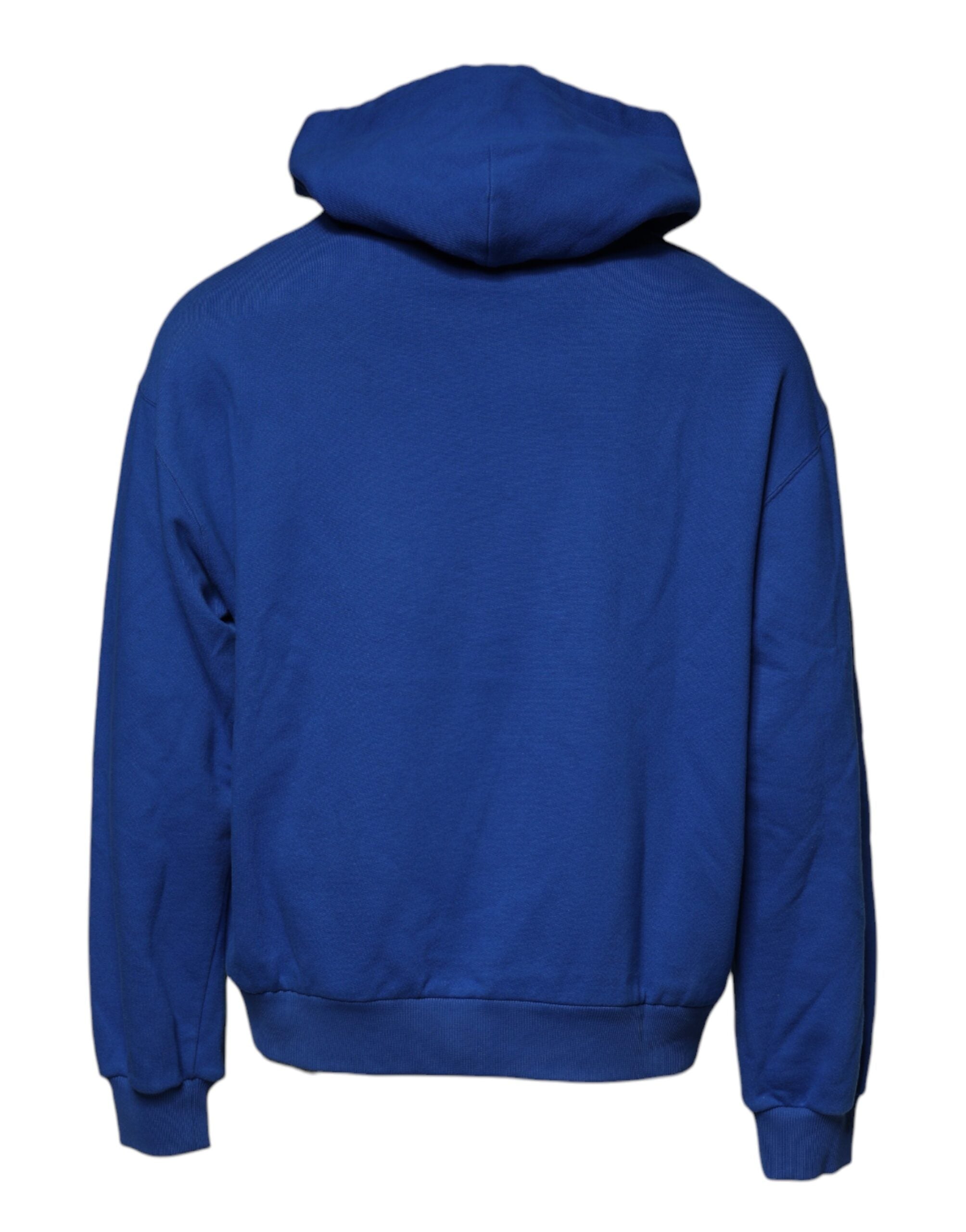 Dolce & Gabbana Blue Logo Print Hooded Sweatshirt Sweater -   -  Dolce & Gabbana.