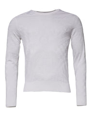 Dolce & Gabbana White Silk Crew Neck Men Pullover Sweater -   -  Dolce & Gabbana.