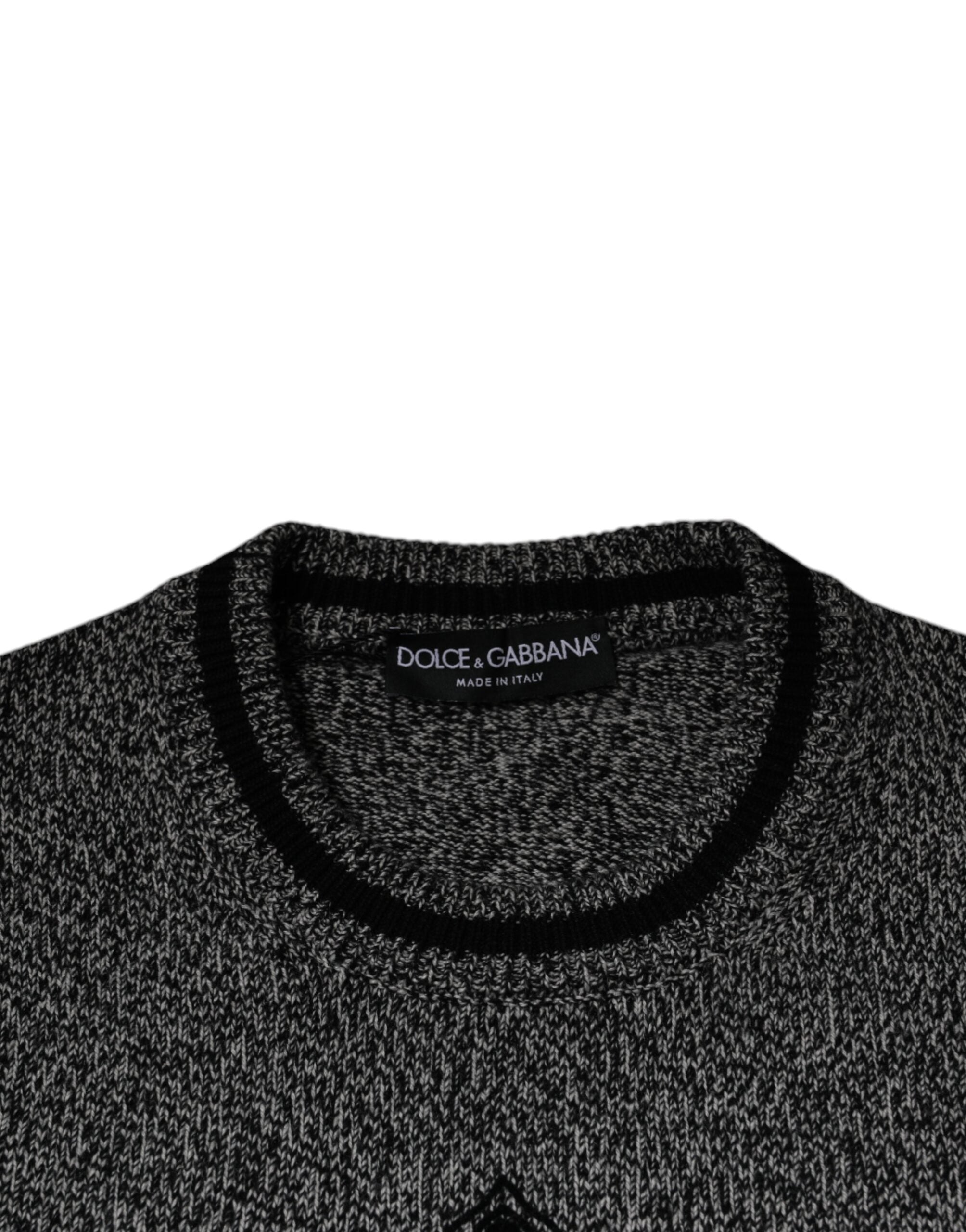 Dolce & Gabbana Gray Crown King Cashmere Pullover Sweater -   -  Dolce & Gabbana.