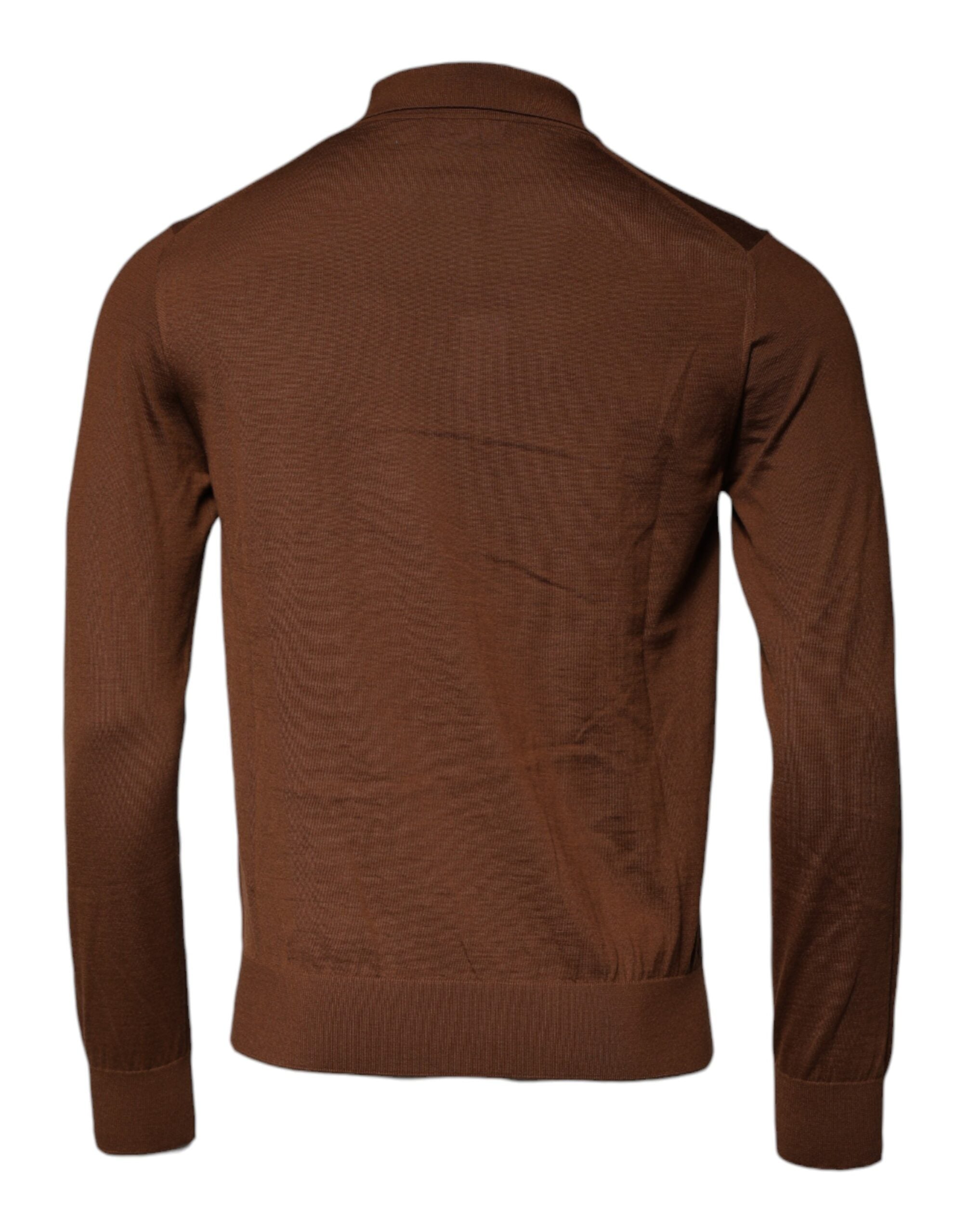 Dolce & Gabbana Brown Cashmere Buttoned Men Pullover Sweater -   -  Dolce & Gabbana.