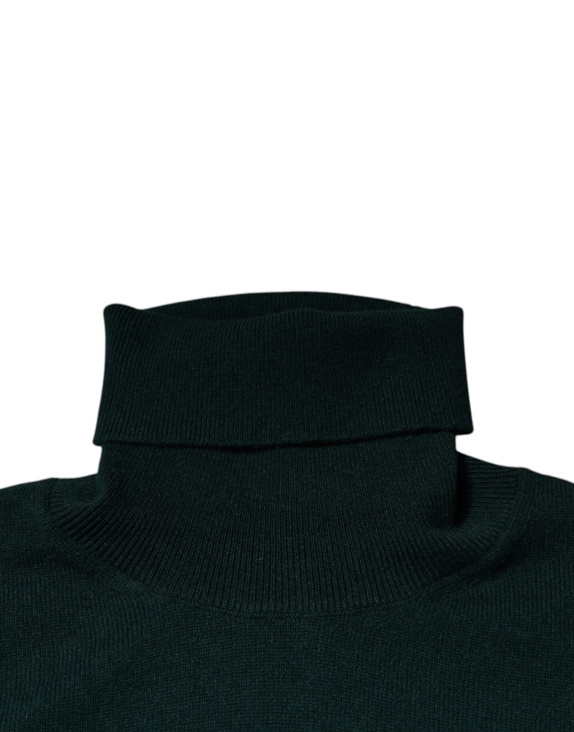 Dolce & Gabbana Green Cashmere Turtleneck Men Pullover Sweater -   -  Dolce & Gabbana.