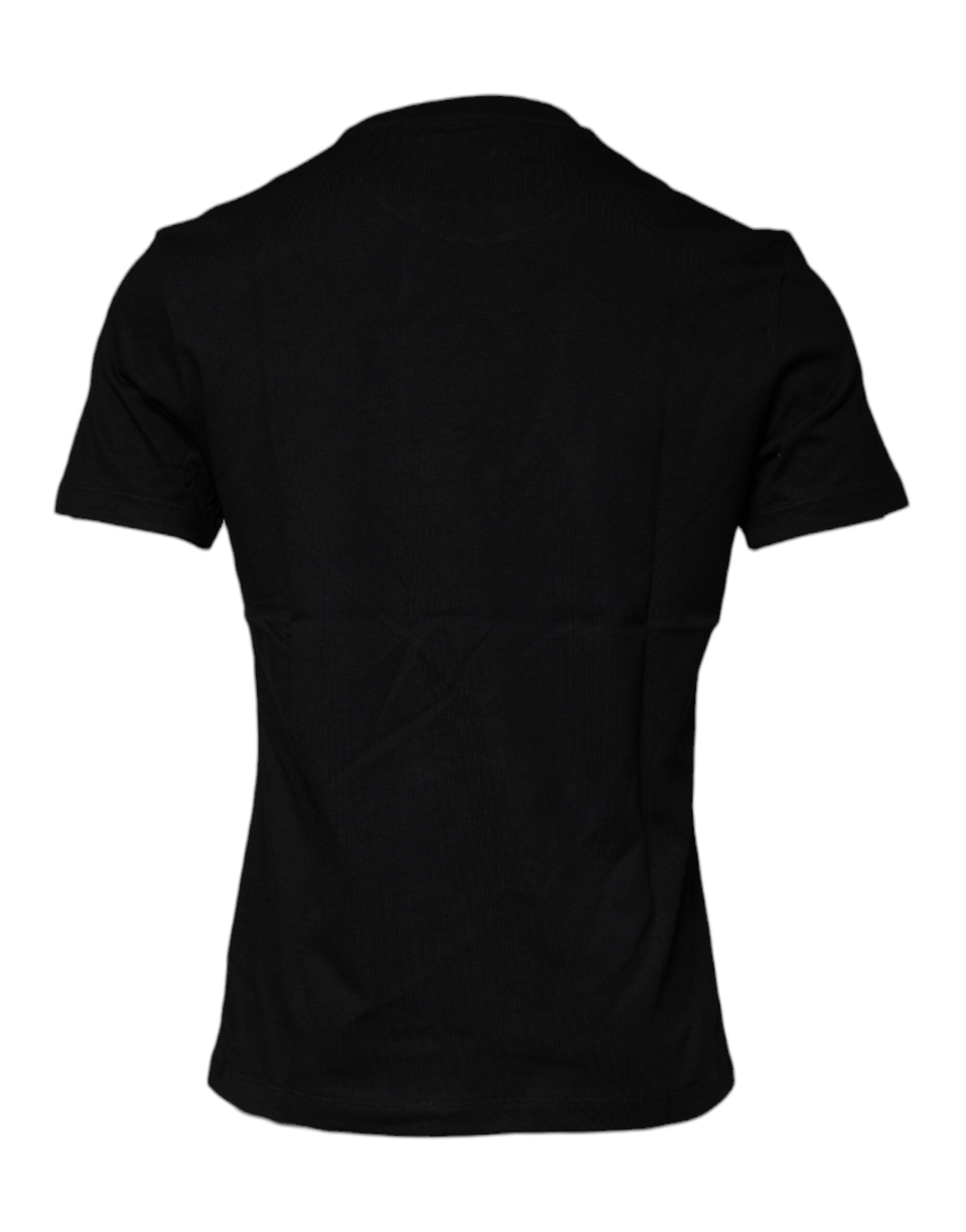Versace Black Medusa Print Cotton Crew Neck T-shirt -   -  Versace.
