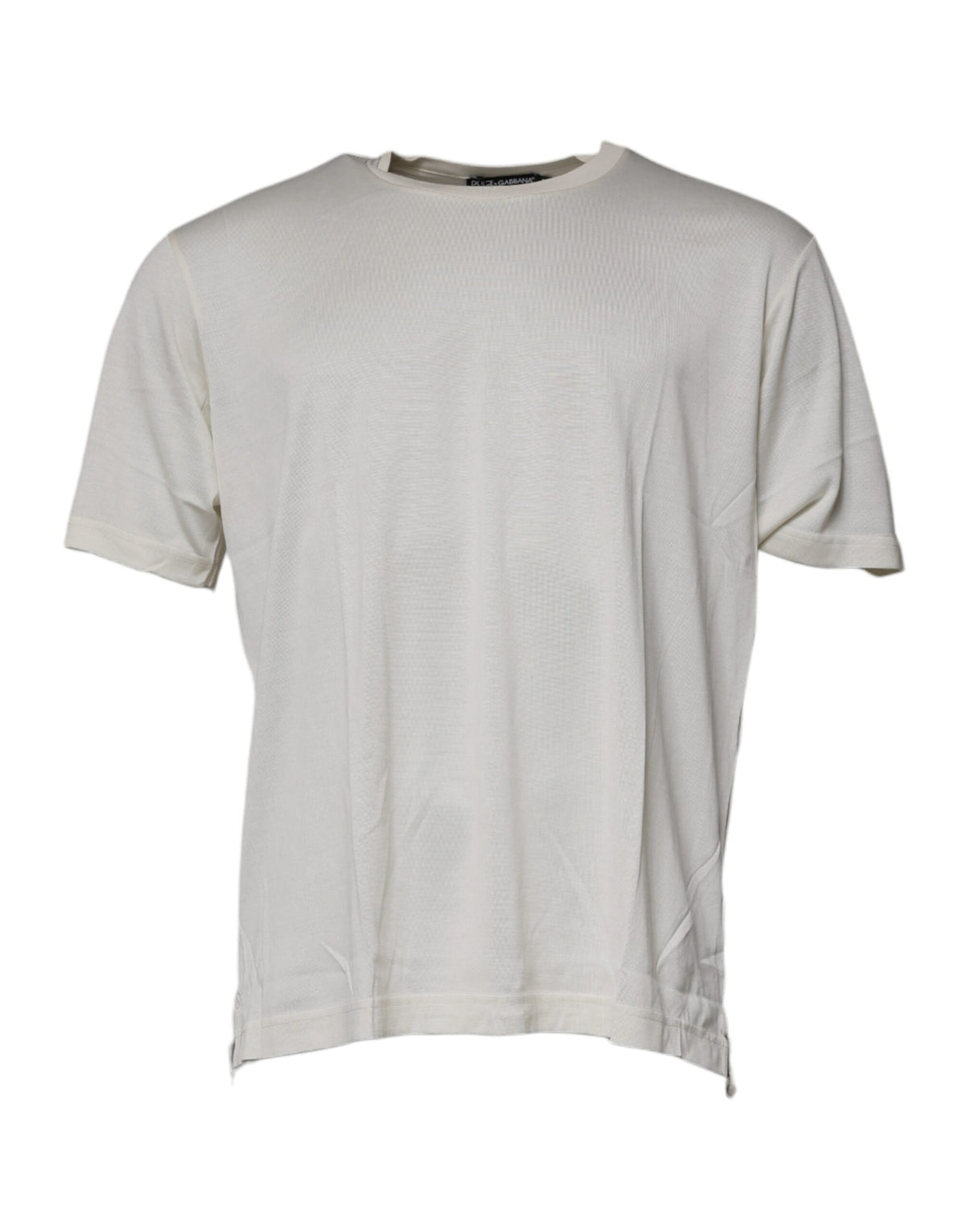 Dolce & Gabbana Off White Crew Neck Short Sleeve T-shirt -   -  Dolce & Gabbana.