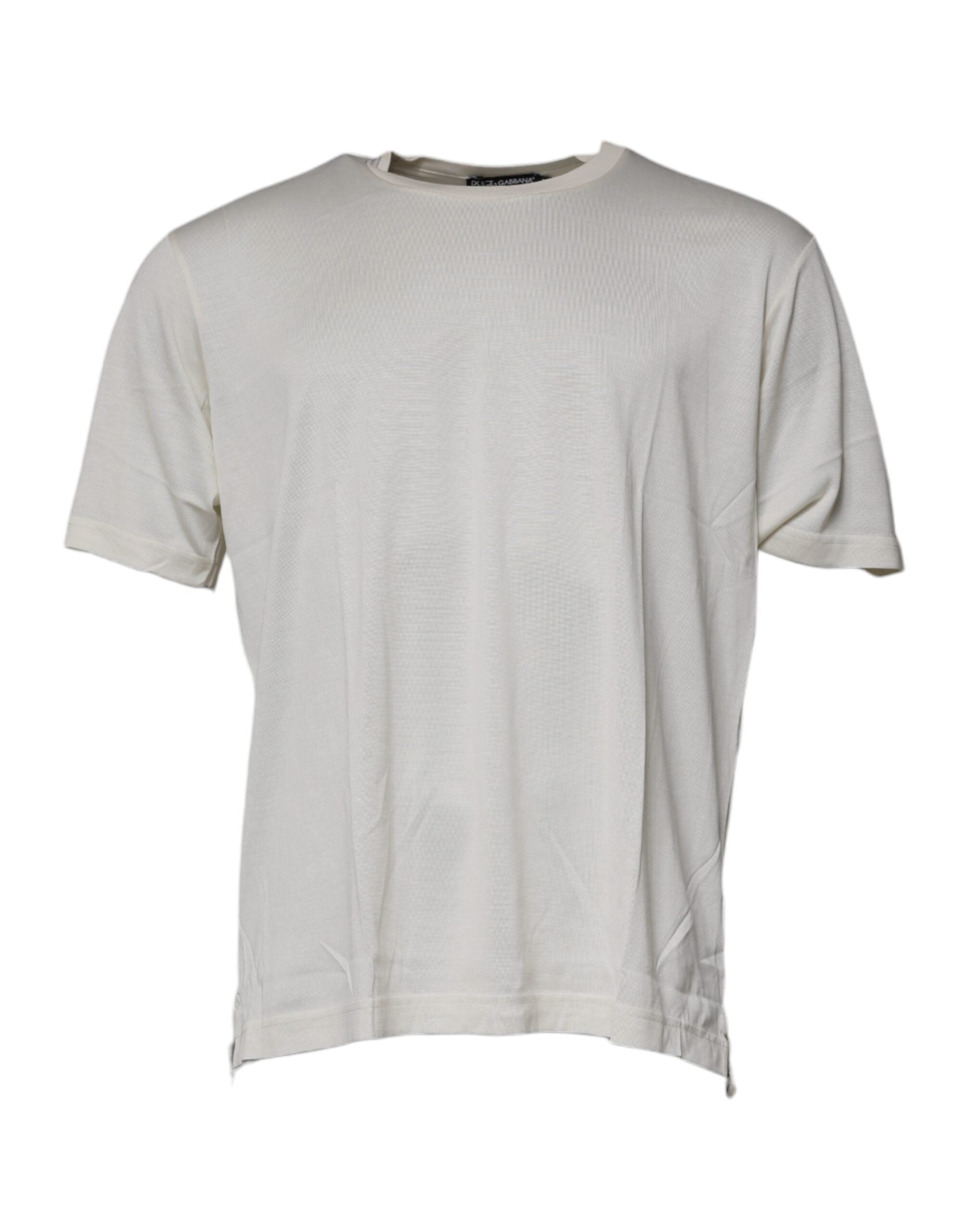 Dolce & Gabbana Off White Crew Neck Short Sleeve T-shirt -   -  Dolce & Gabbana.