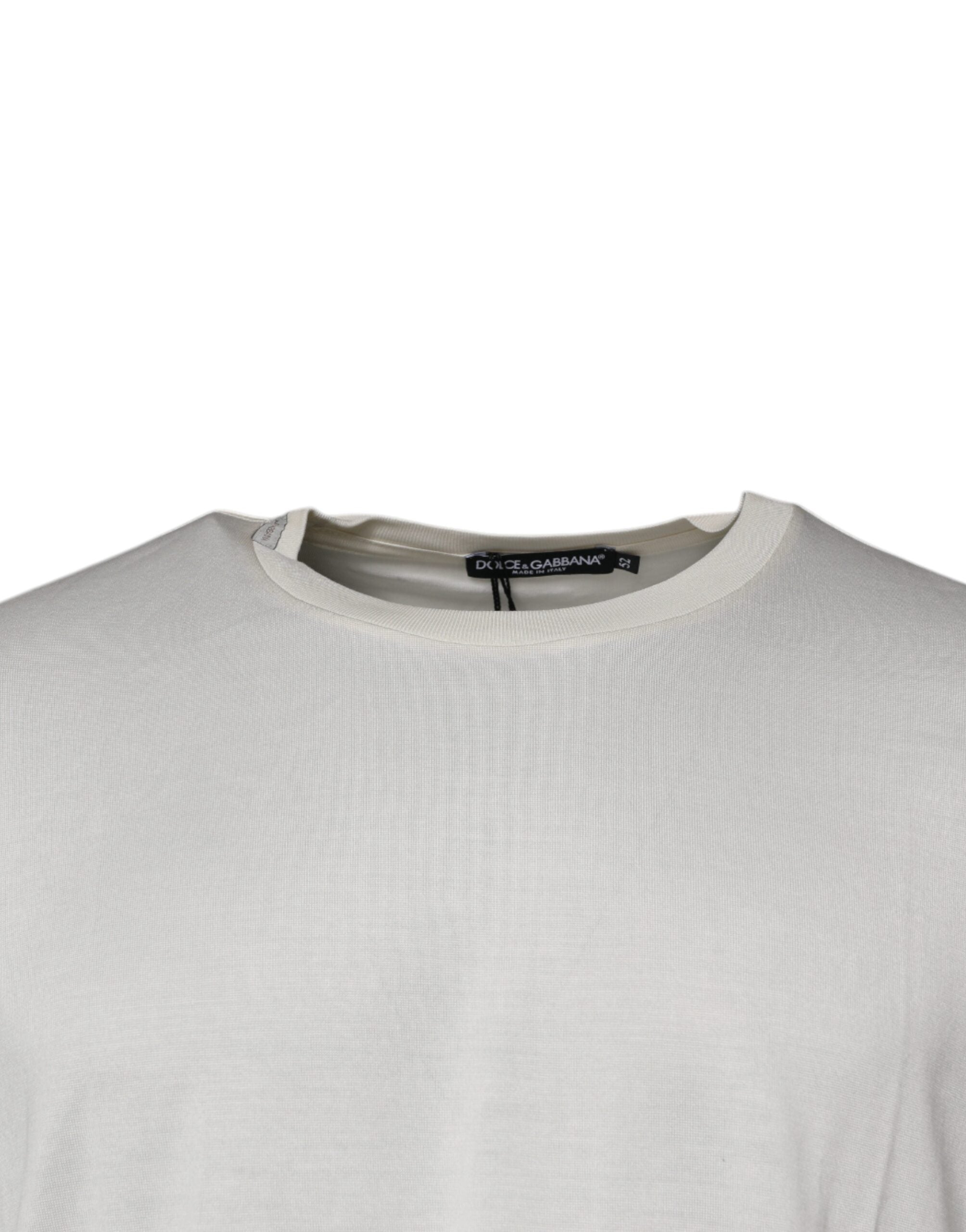 Dolce & Gabbana Off White Crew Neck Short Sleeve T-shirt -   -  Dolce & Gabbana.