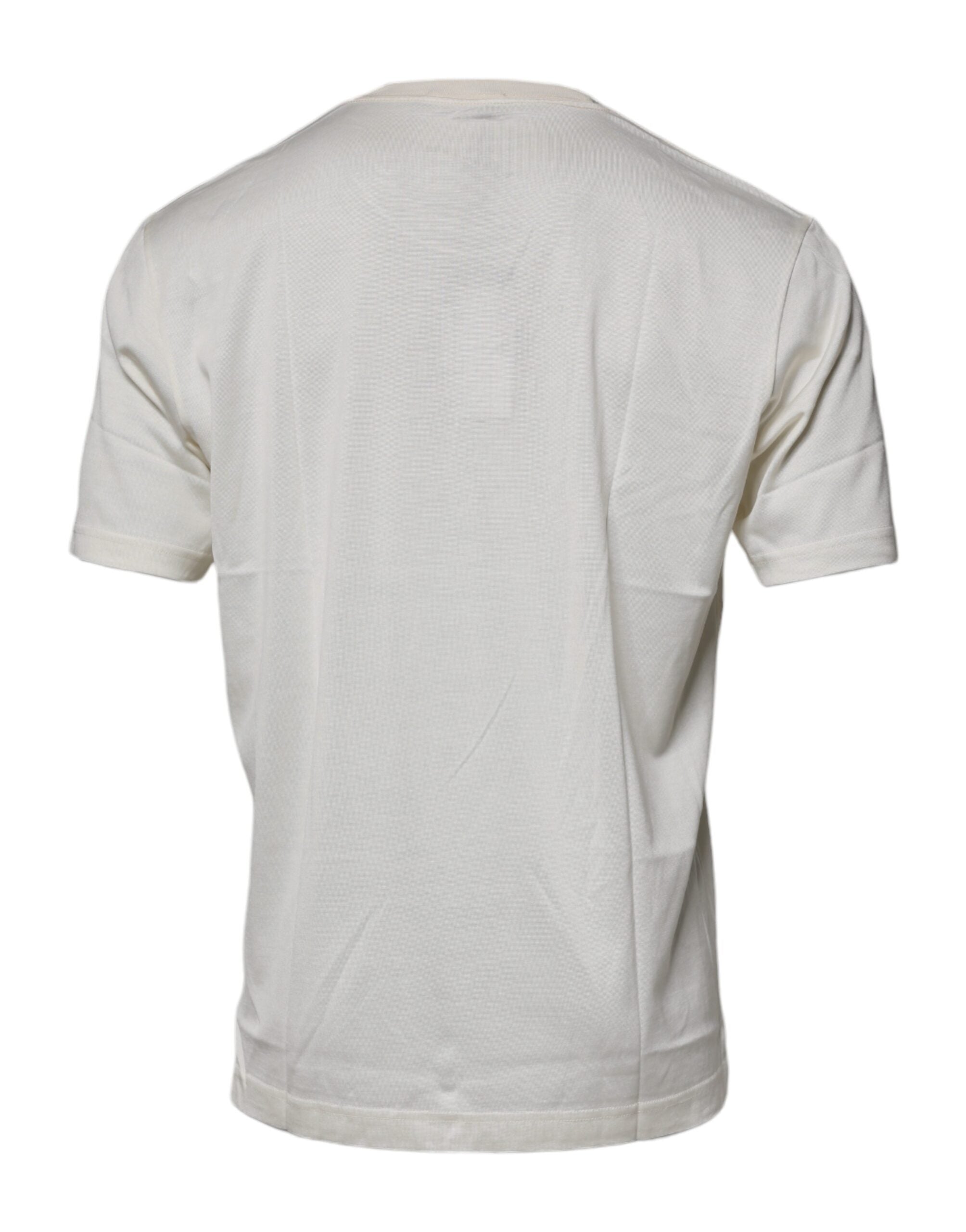 Dolce & Gabbana Off White Crew Neck Short Sleeve T-shirt -   -  Dolce & Gabbana.