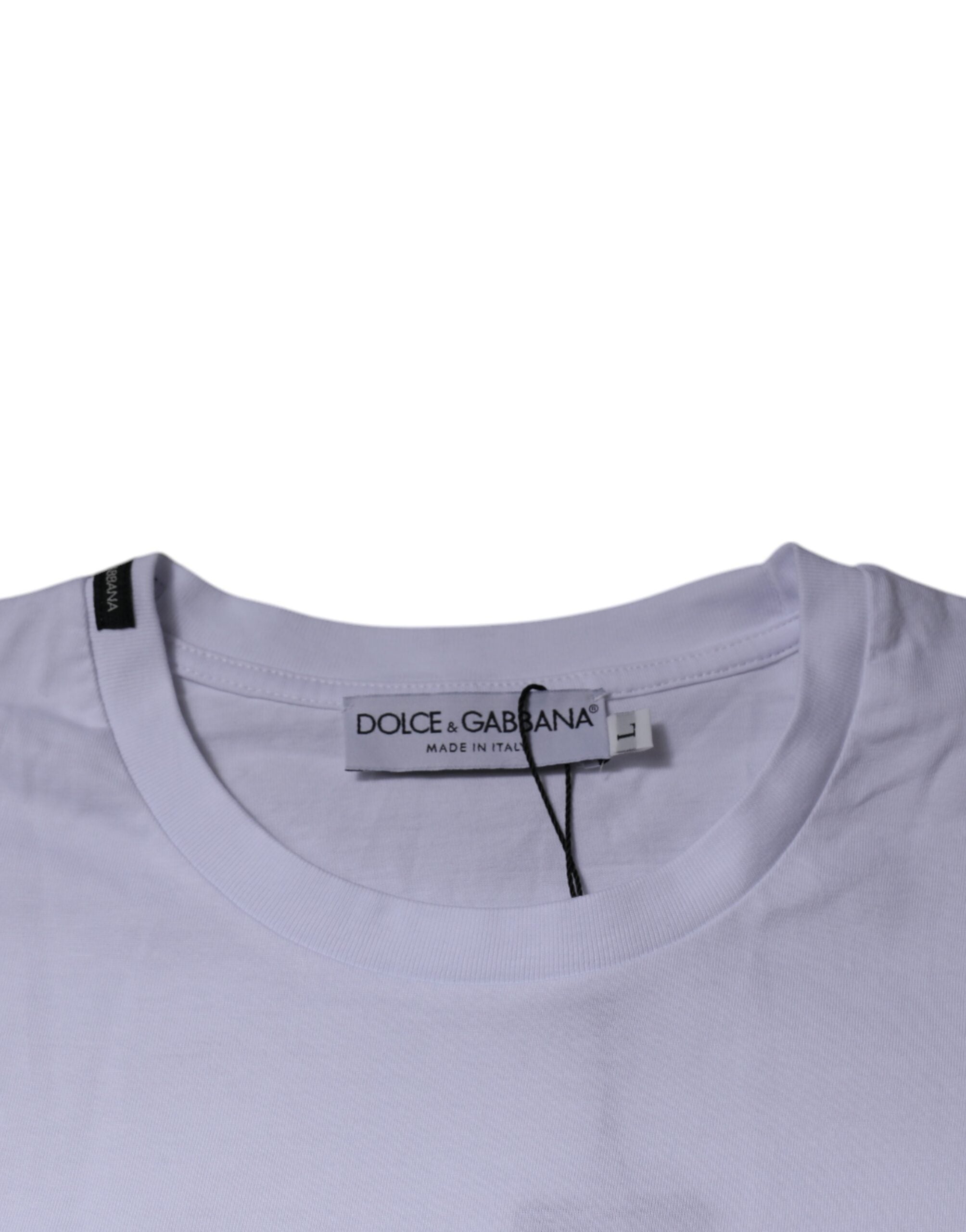 Dolce & Gabbana White Red Leopard Cotton Crew Neck T-shirt -   -  Dolce & Gabbana.