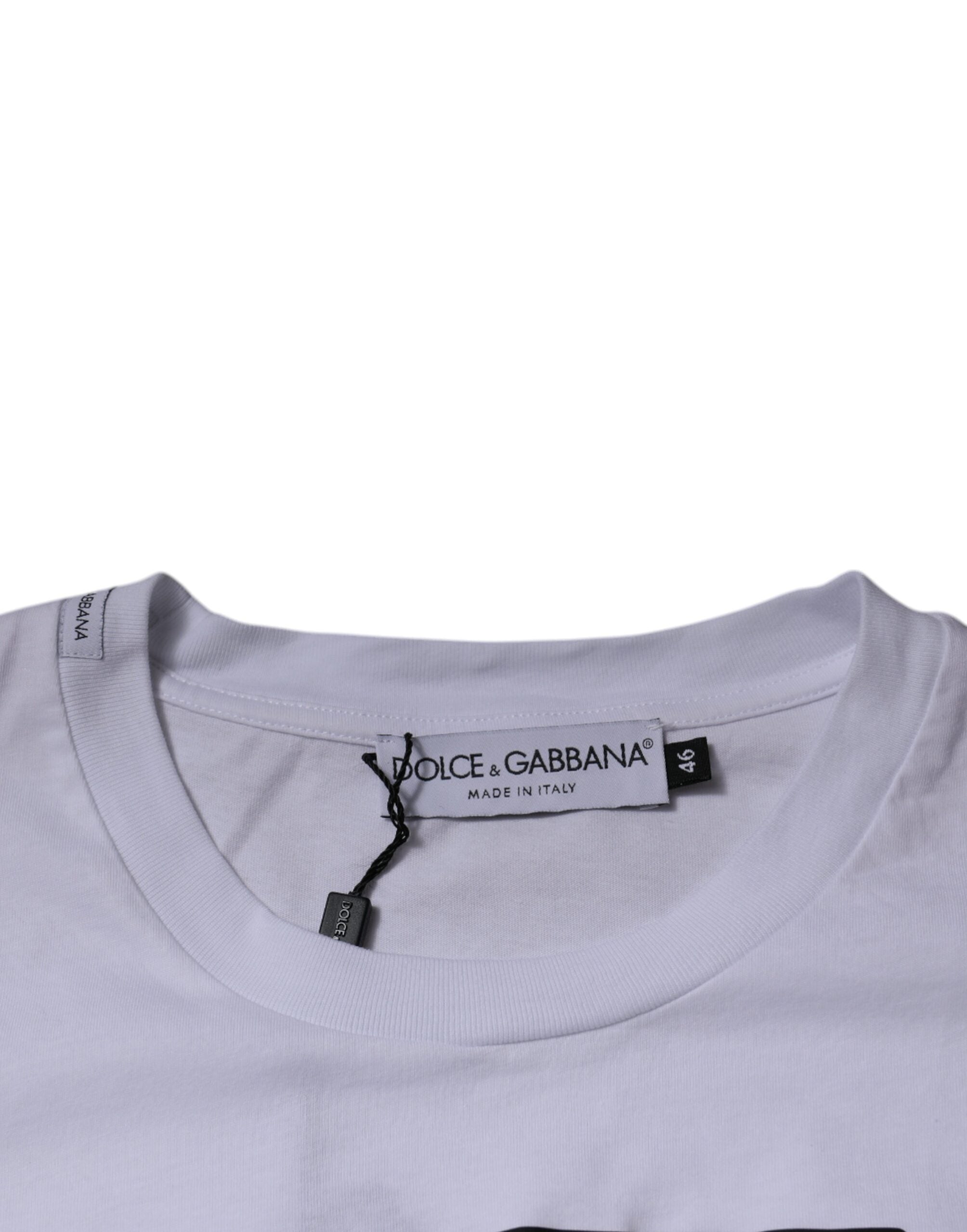 Dolce & Gabbana White DG Logo Cotton Crew Neck T-shirt -   -  Dolce & Gabbana.