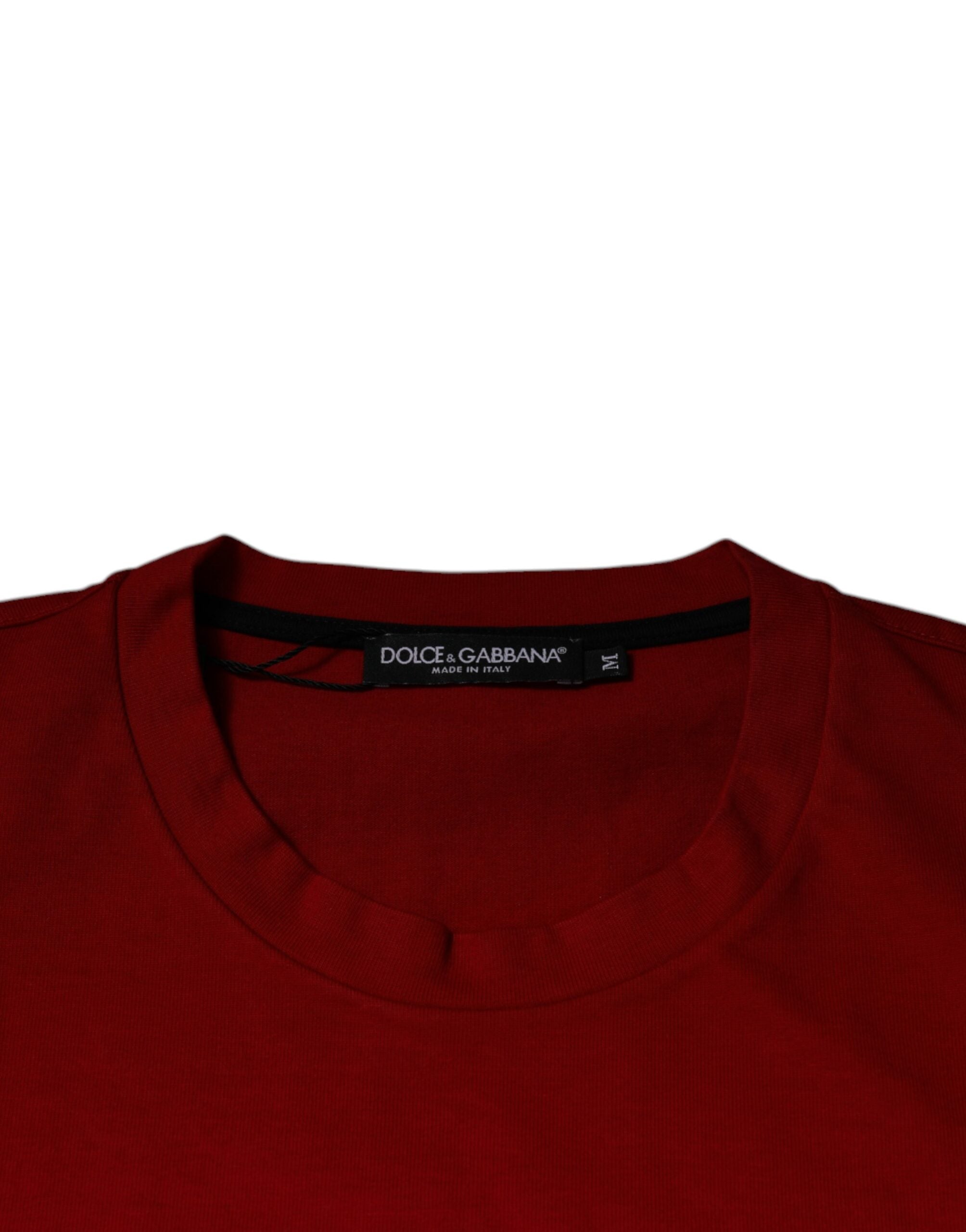 Dolce & Gabbana Red DG Eye Cotton Crew Neck T-shirt -   -  Dolce & Gabbana.