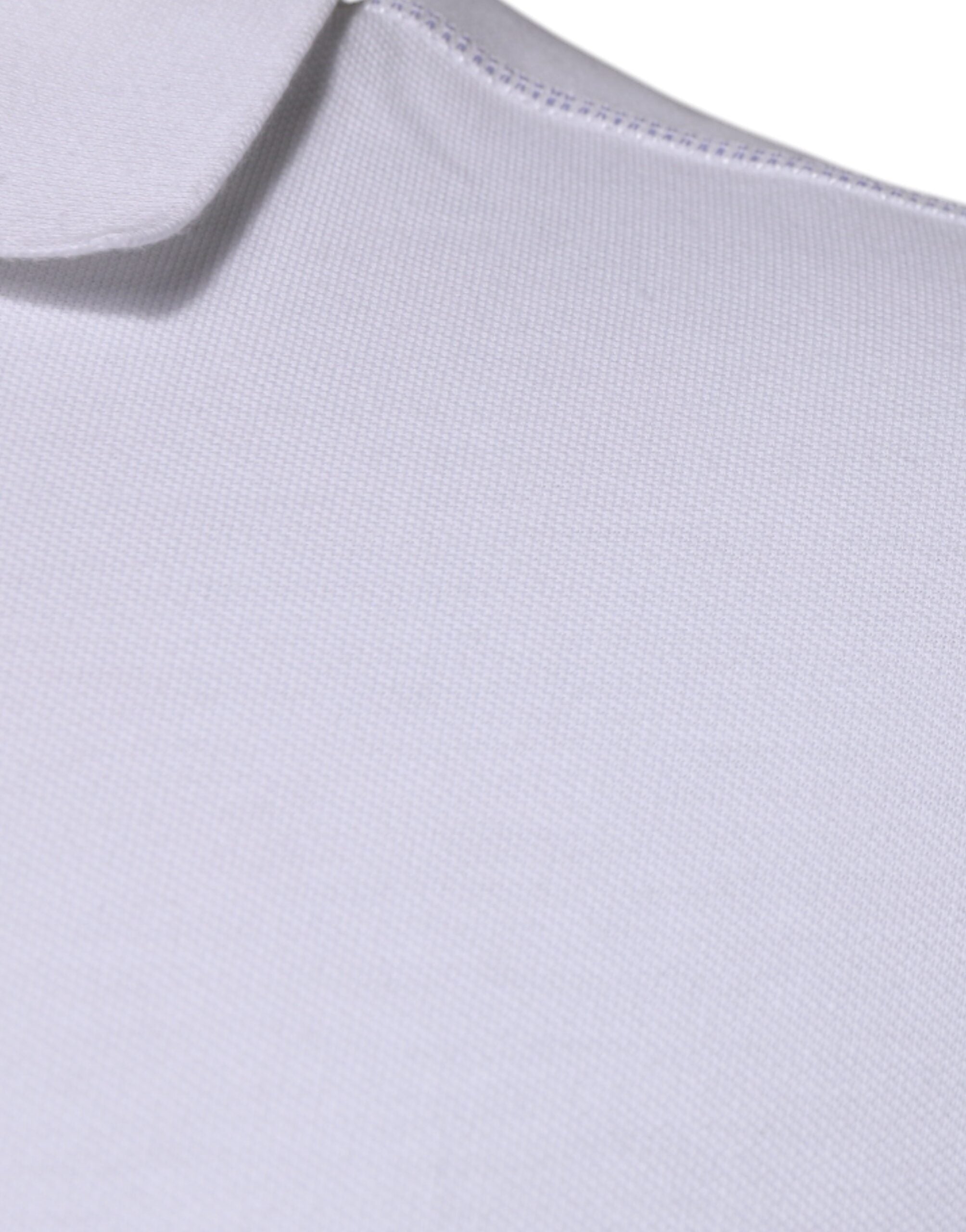 Dolce & Gabbana White Cotton Logo Plaque Collared Polo T-shirt -   -  Dolce & Gabbana.
