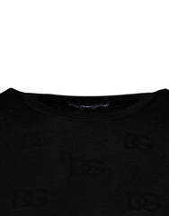 Dolce & Gabbana Black Silk Round Neck Sleeveless T-shirt -   -  Dolce & Gabbana.