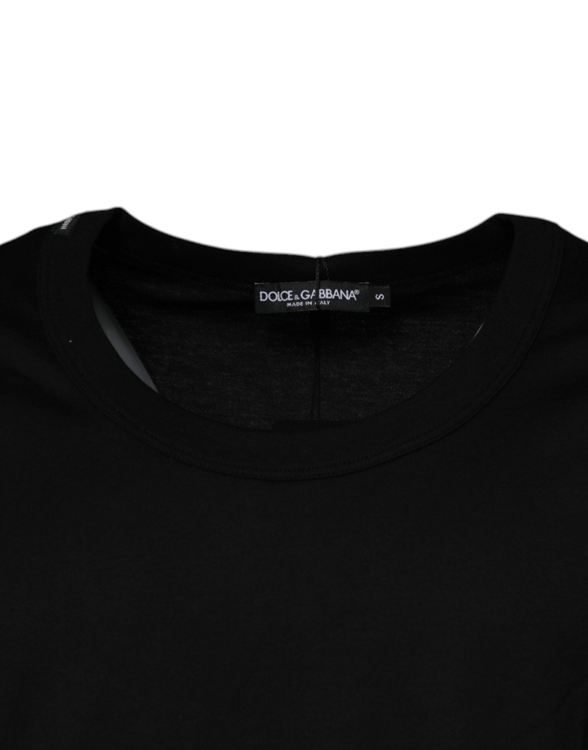 Dolce & Gabbana Black Cotton Round Neck Sleeveless T-shirt -   -  Dolce & Gabbana.
