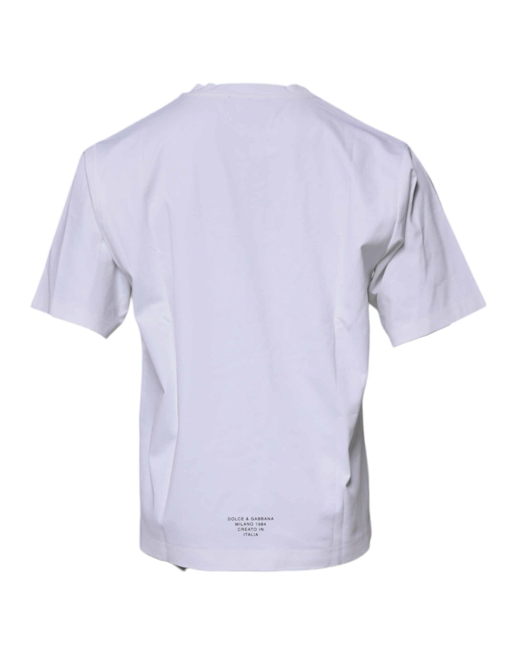 Dolce & Gabbana White DG Logo Cotton Crew Neck T-shirt -   -  Dolce & Gabbana.