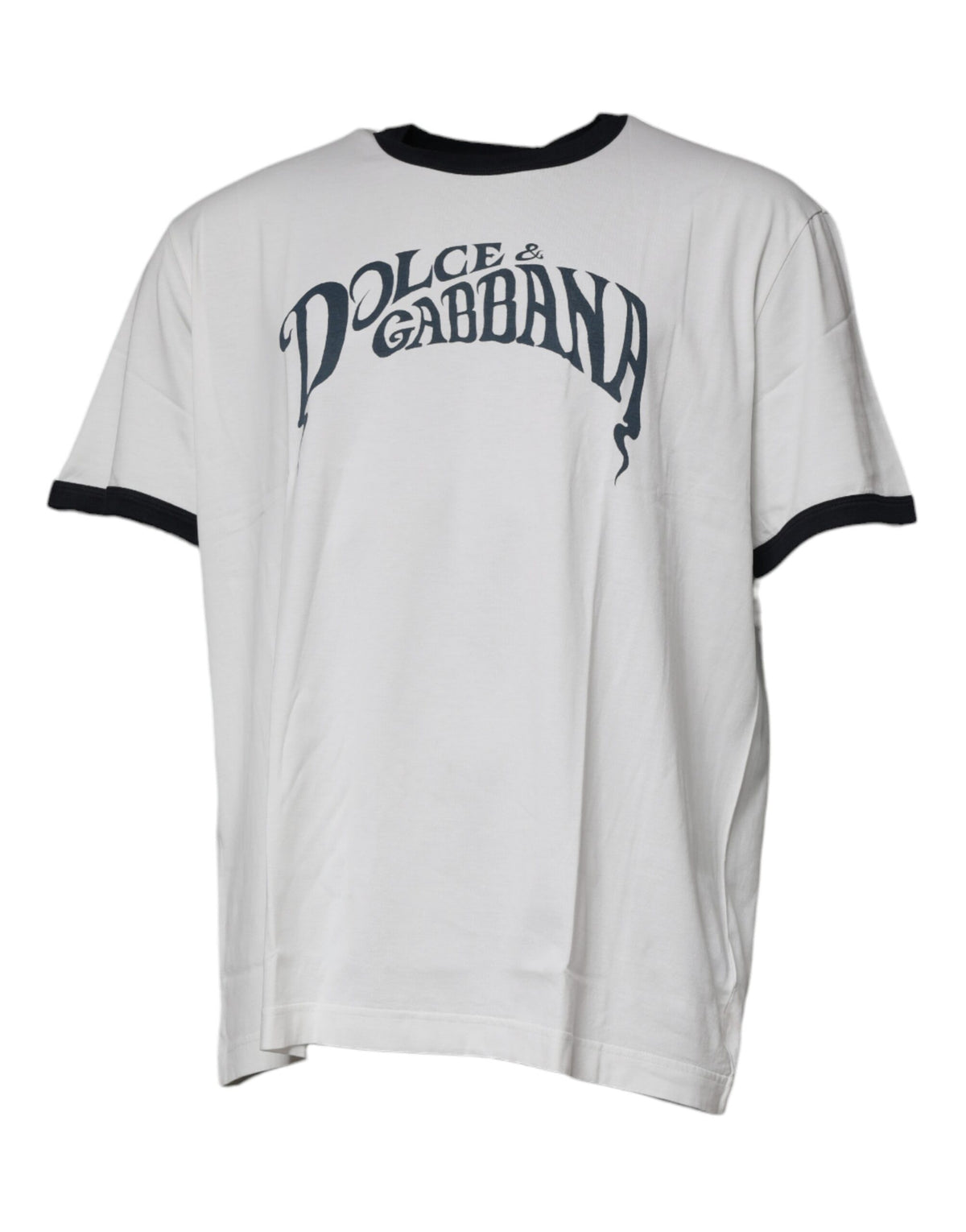 Dolce & Gabbana White Graphic Print Cotton Crew Neck T-shirt -   -  Dolce & Gabbana.