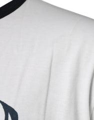 Dolce & Gabbana White Graphic Print Cotton Crew Neck T-shirt -   -  Dolce & Gabbana.