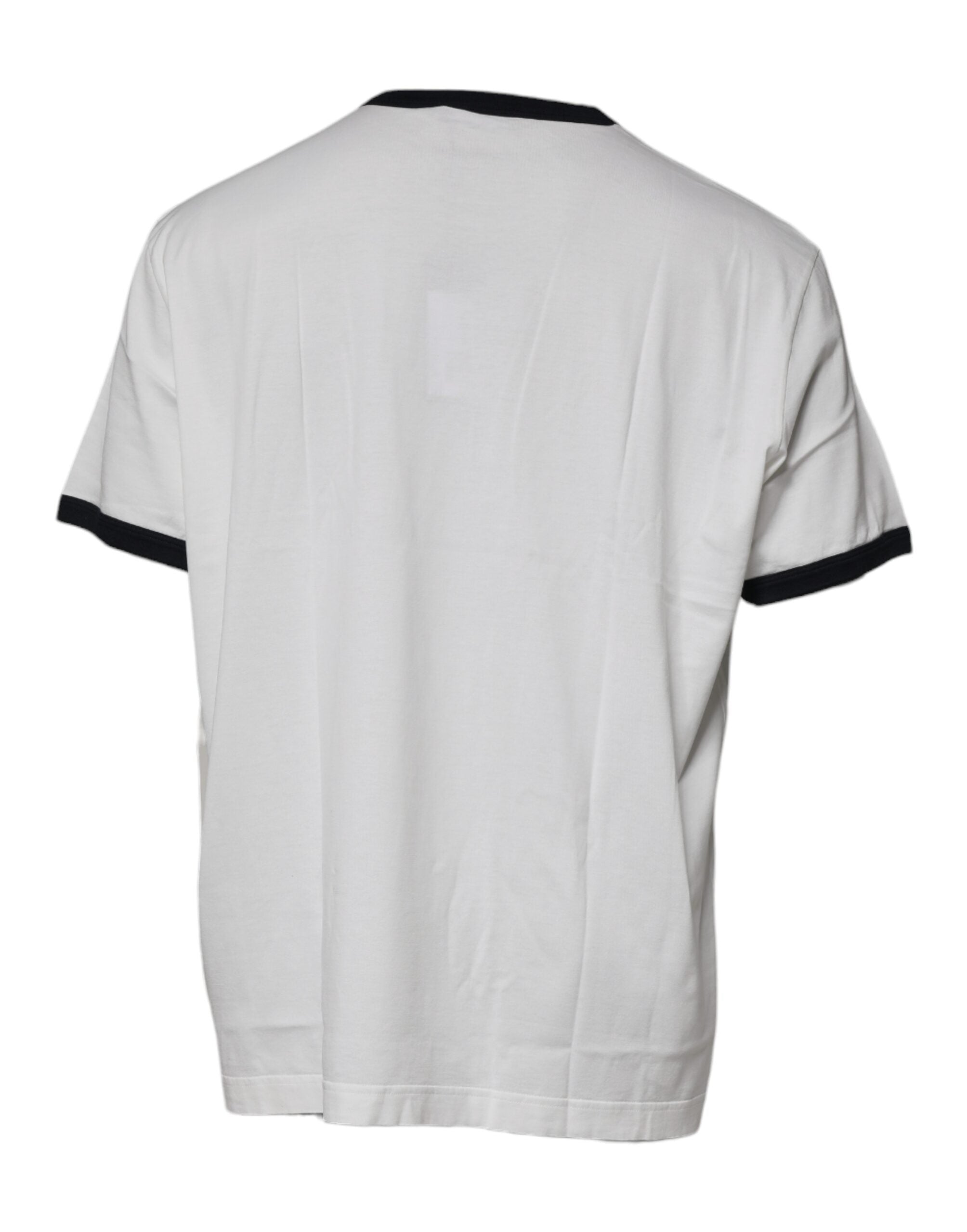 Dolce & Gabbana White Graphic Print Cotton Crew Neck T-shirt -   -  Dolce & Gabbana.