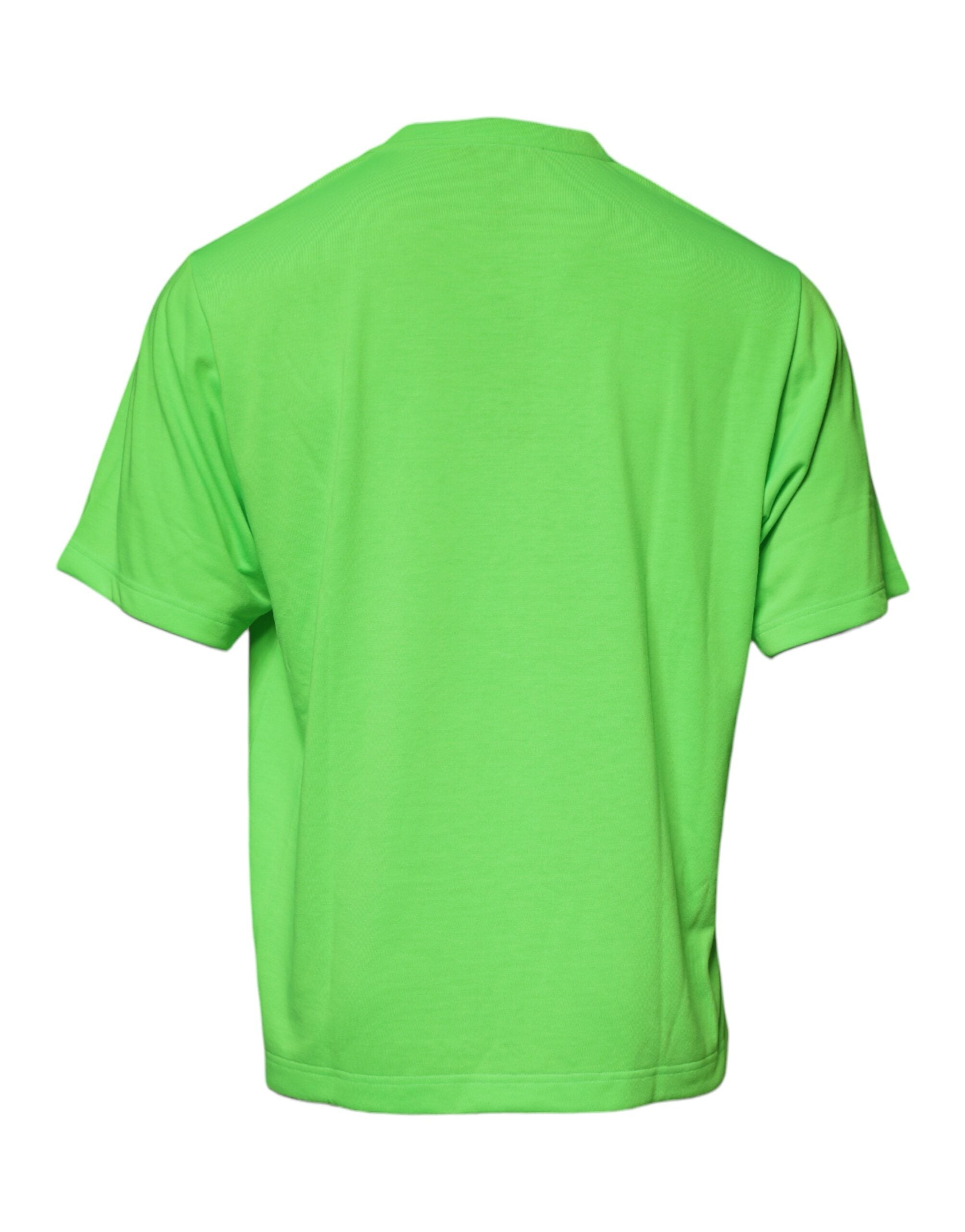 Dolce & Gabbana Green DG Logo Cotton Crew Neck T-shirt -   -  Dolce & Gabbana.