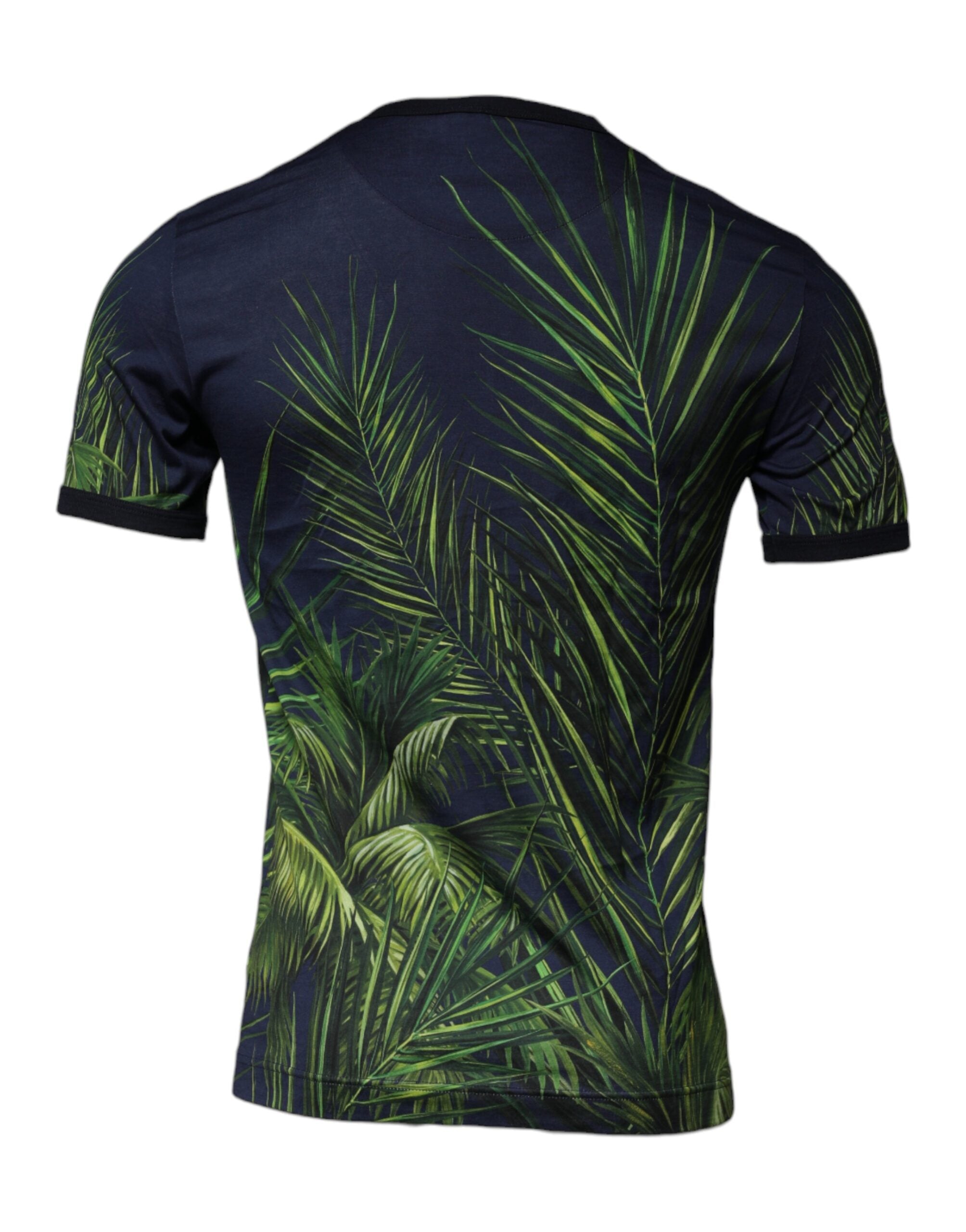 Dolce & Gabbana Blue Tree Print CrewNeck Short Sleeve T-shirt -   -  Dolce & Gabbana.